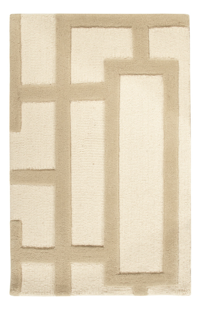 Wollen tapijt - 90 x 60 cm - beige