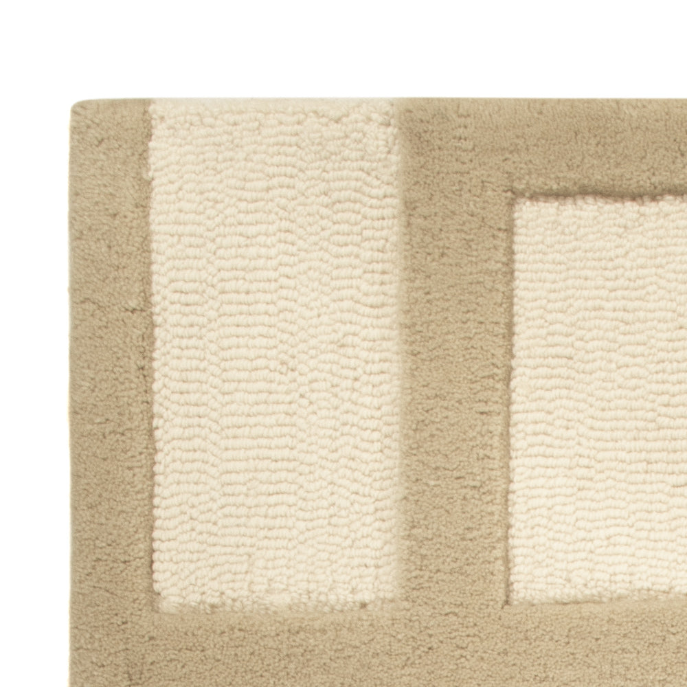 Wollen tapijt - 90 x 60 cm - beige