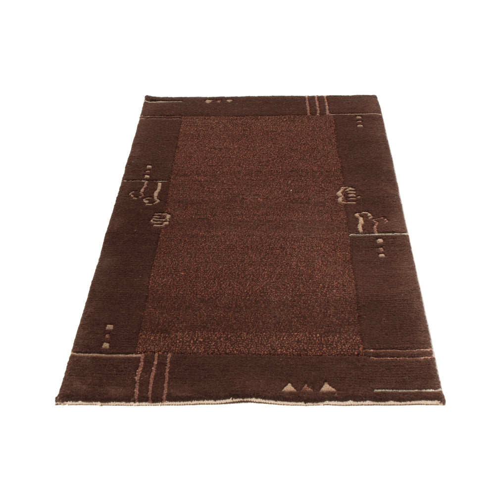 Nepal tapijt - 140 x 70 cm - donker beige