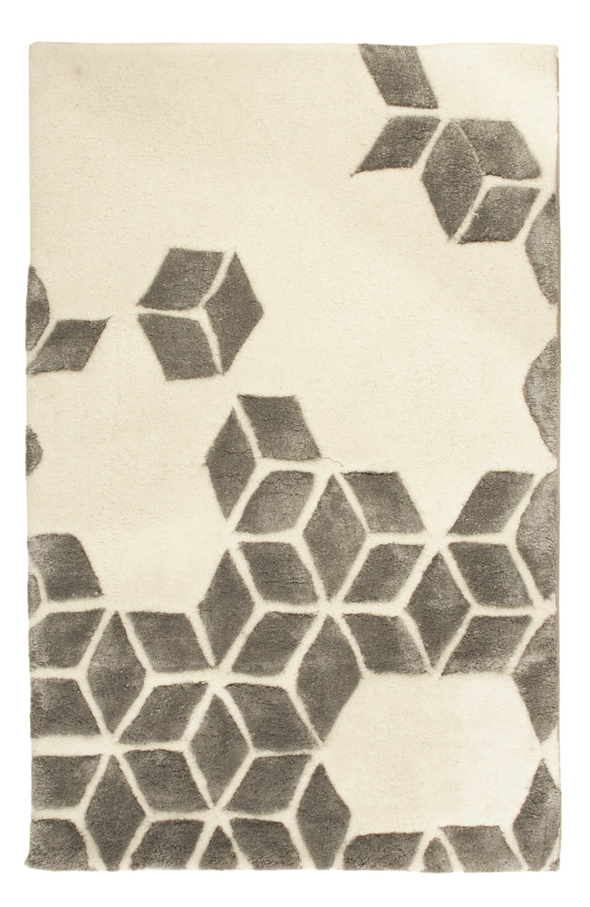 Wollen tapijt - 90 x 60 cm - beige