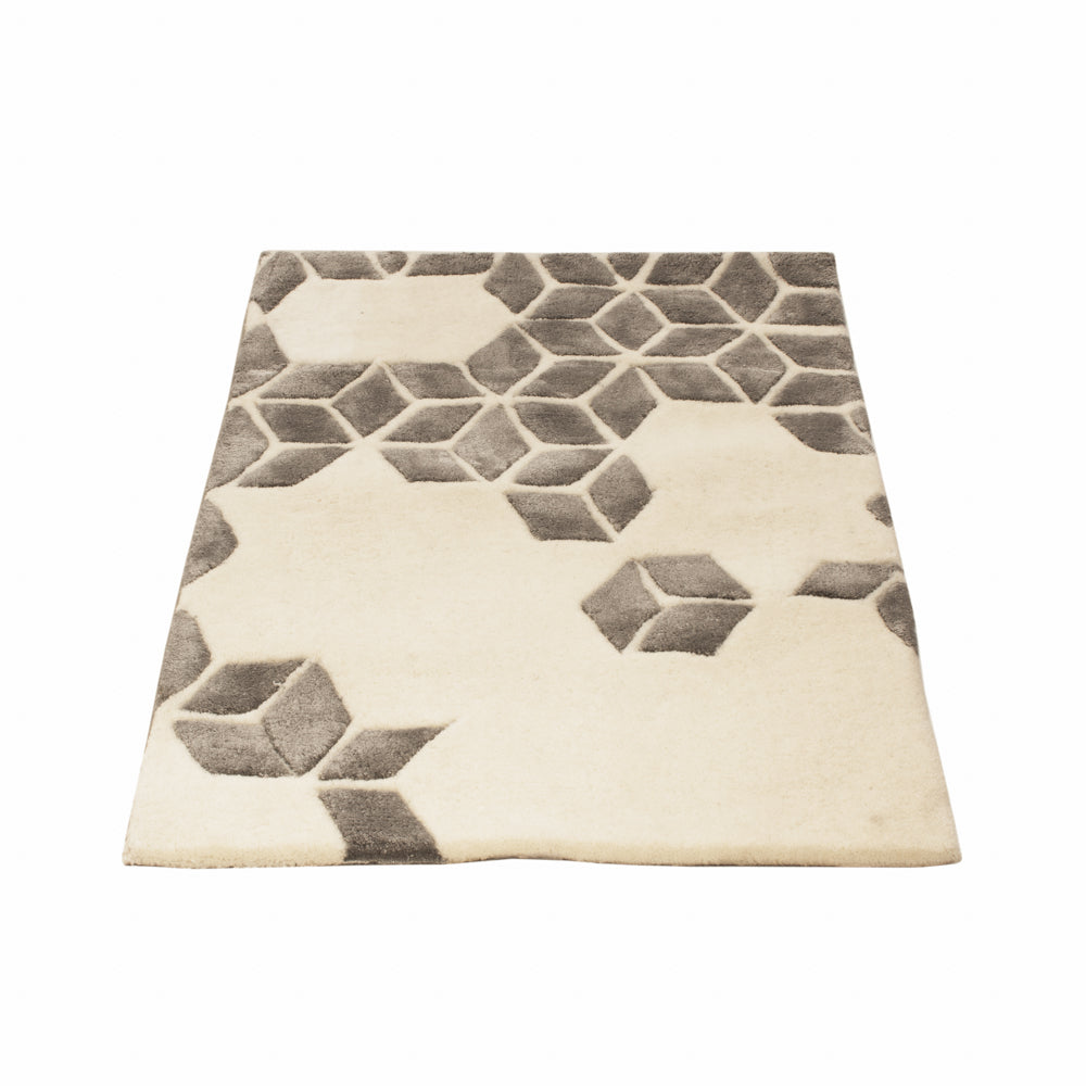 Wollen tapijt - 90 x 60 cm - beige