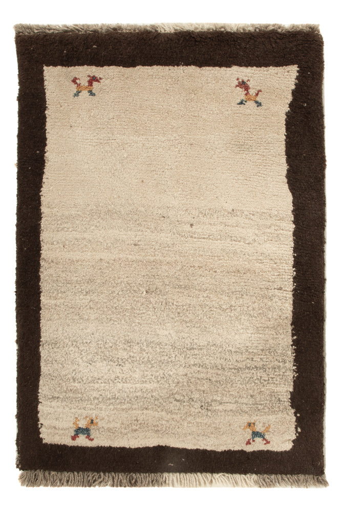 Gabbeh tapijt - Perzisch - 85 x 57 cm - beige