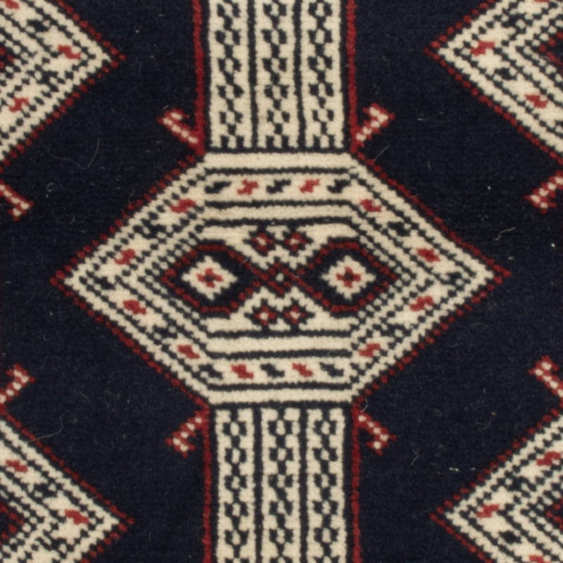 Turkaman tapijt - 87 x 64 cm - donkerblauw