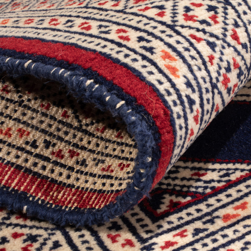 Turkaman tapijt - 87 x 64 cm - donkerblauw