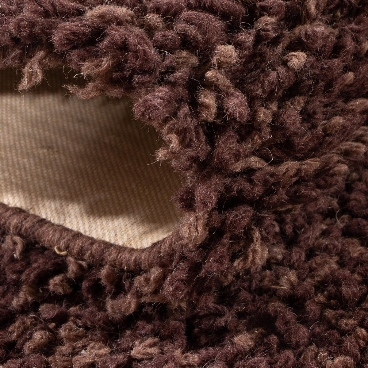 Loper Hoogpolig tapijt - 207 x 67 cm - bruin