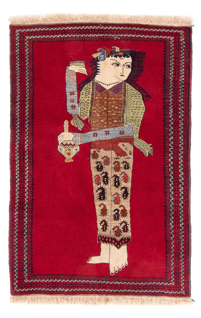 Baluch tapijt 86x135cm - Oosters Tapijt - rood