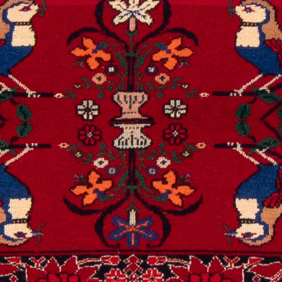 Baluch tapijt vierkant  - 104 x 91 cm - rood