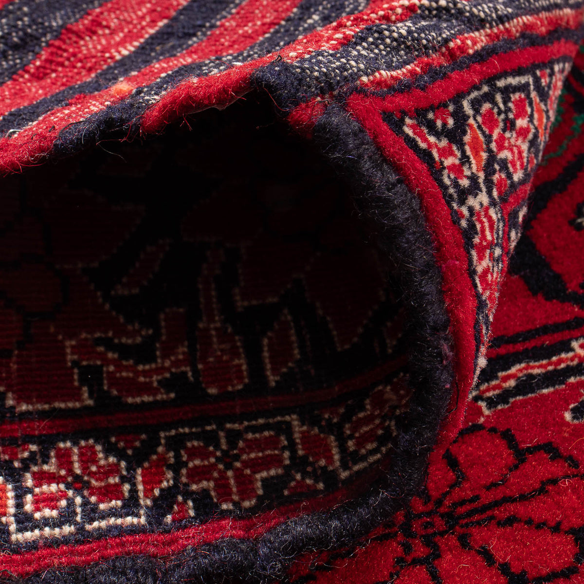 Baluch tapijt vierkant  - 104 x 91 cm - rood