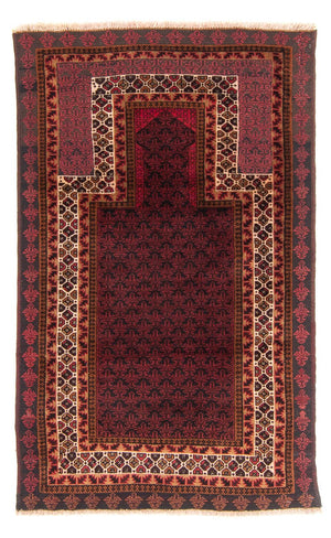 Baluch tapijt - Gebedskleed - 140 x 90 cm - donkerblauw