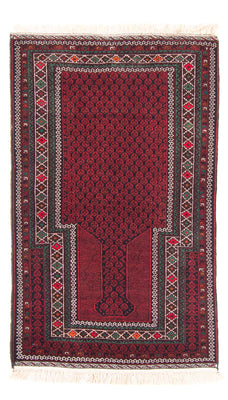 Baluch tapijt - Gebedskleed - 145 x 88 cm - rood