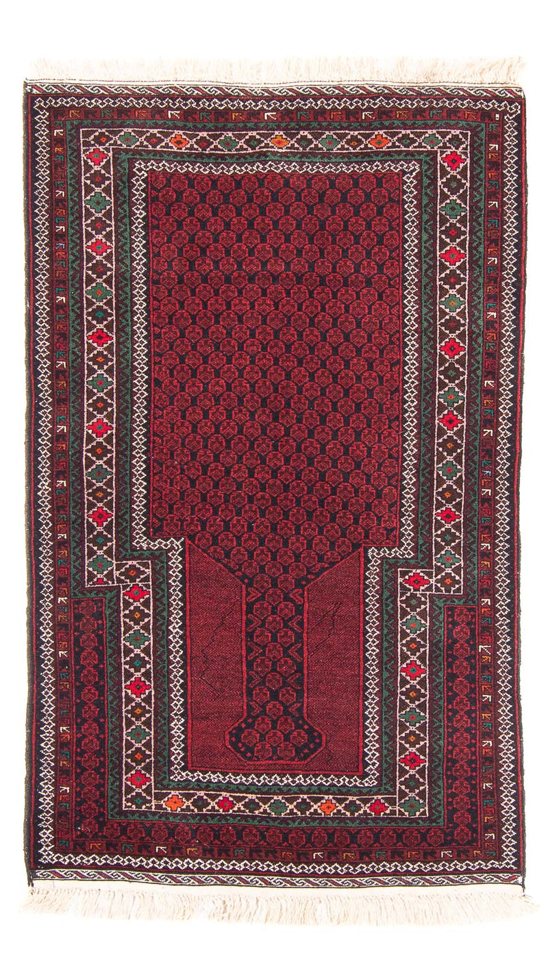 Baluch tapijt - Gebedskleed - 145 x 88 cm - rood