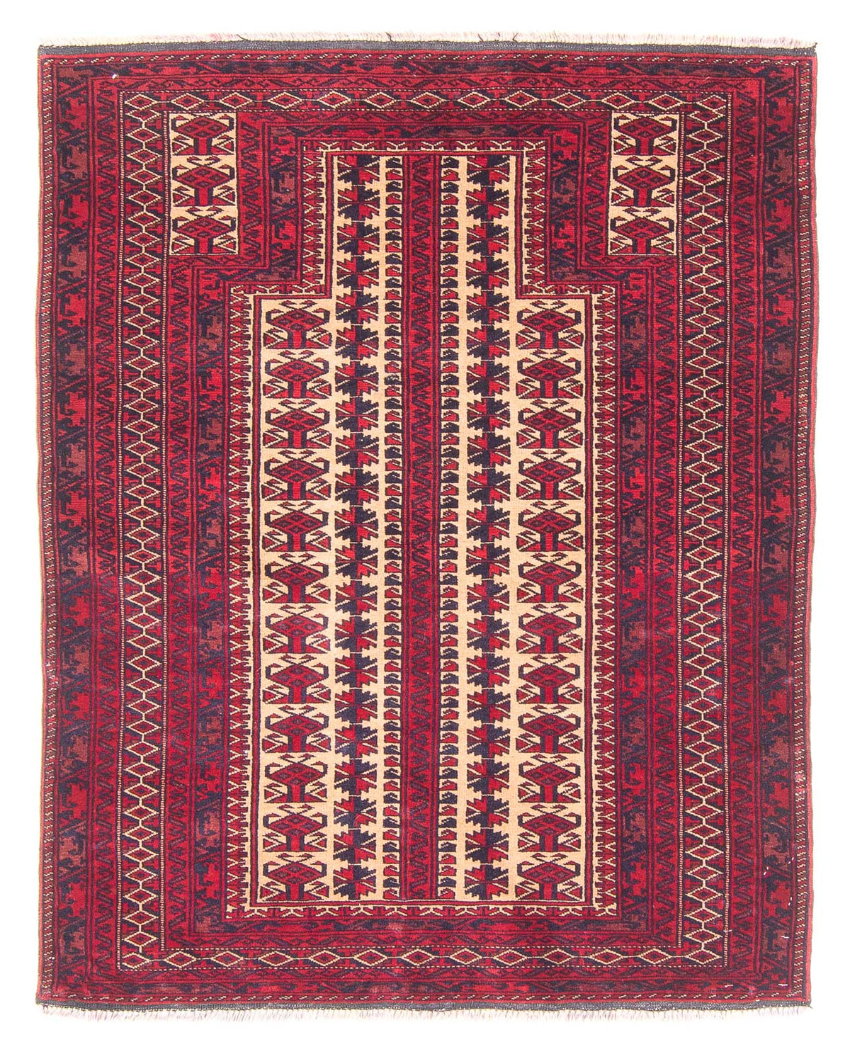 Baluch tapijt - Gebedskleed - 132 x 94 cm - beige