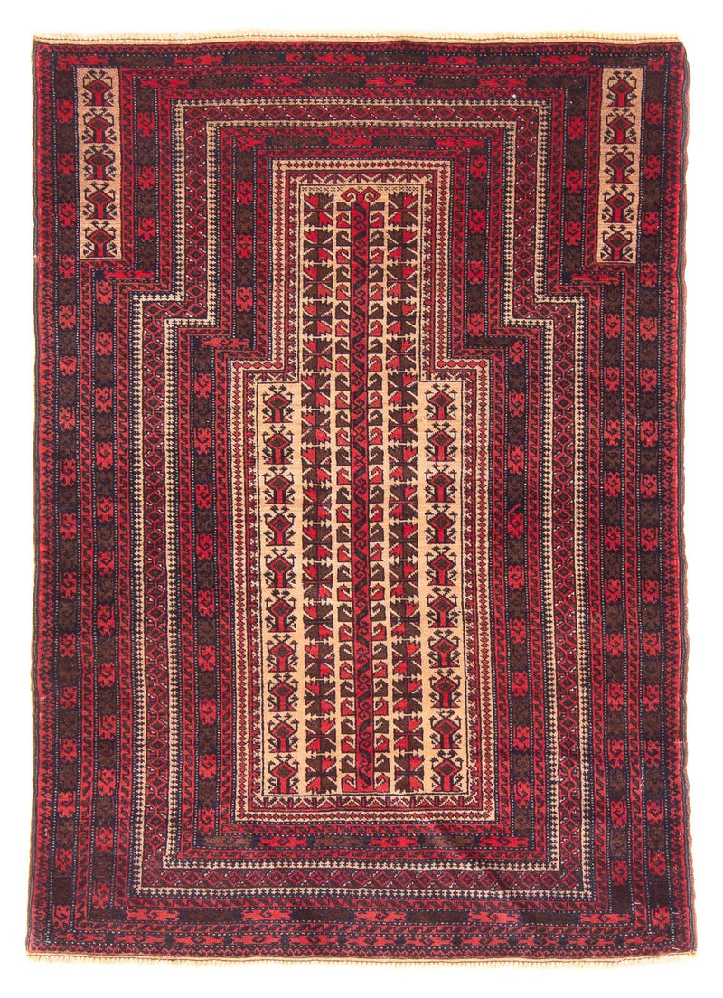 Baluch tapijt - Gebedskleed - 132 x 95 cm - beige