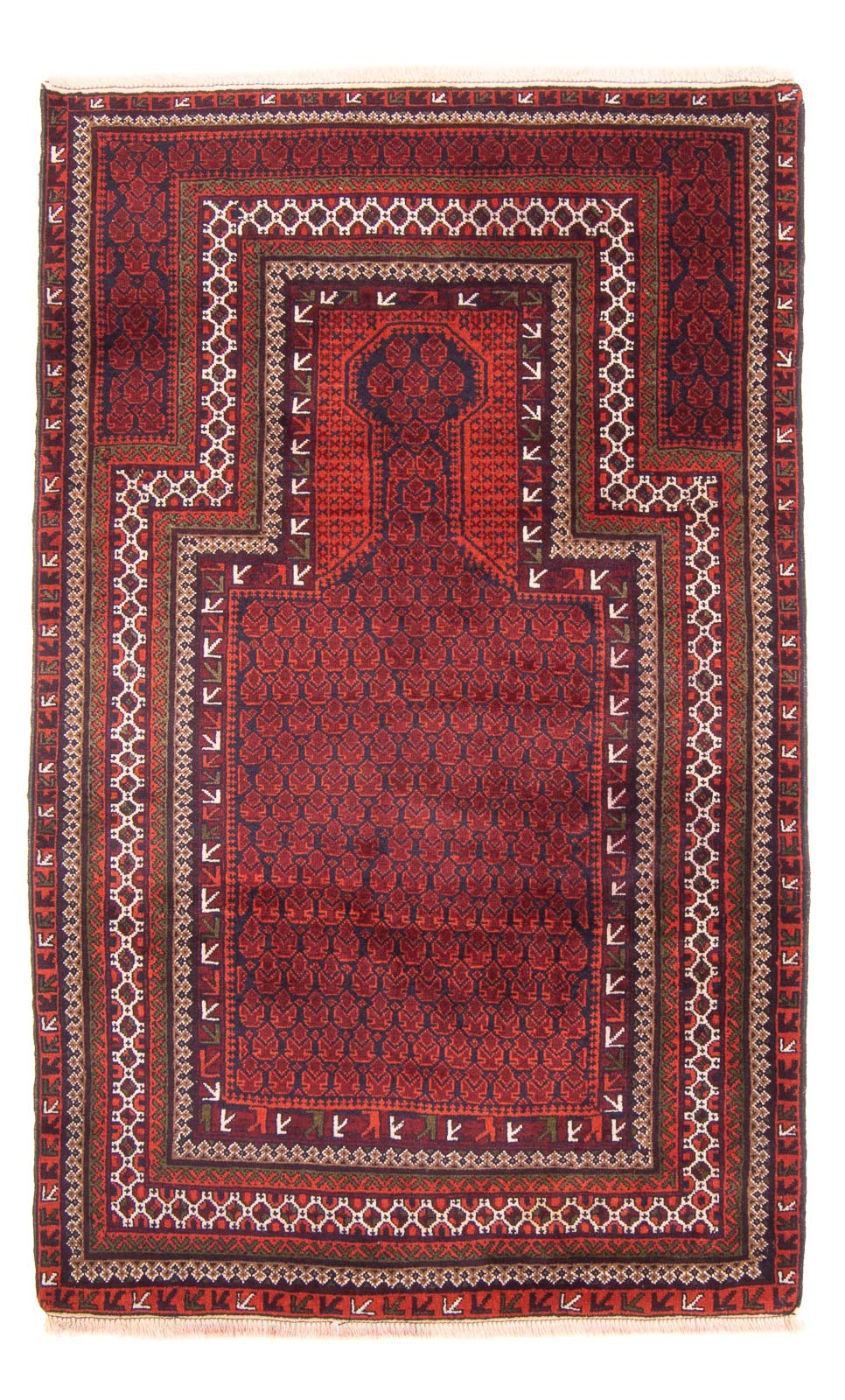 Baluch tapijt - Gebedskleed - 150 x 96 cm - rood
