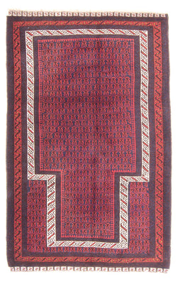 Baluch tapijt - Gebedskleed - 144 x 92 cm - rood