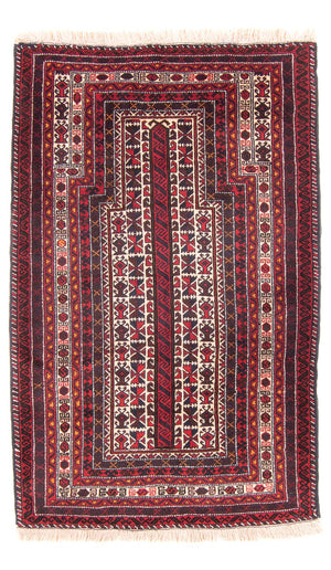 Baluch tapijt - Gebedskleed - 150 x 102 cm - beige