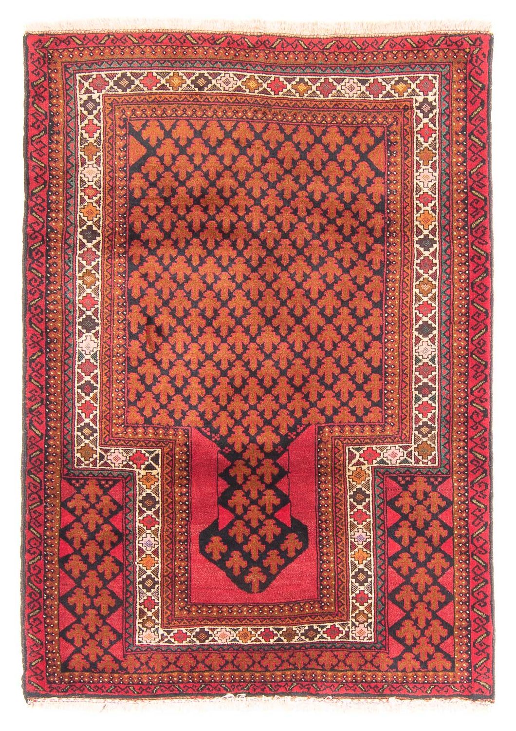 Baluch tapijt - Gebedskleed - 131 x 96 cm - rood