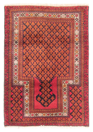 Baluch tapijt - Gebedskleed - 131 x 96 cm - rood
