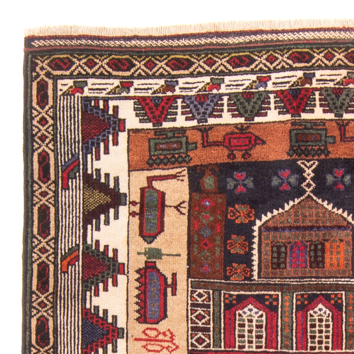 Baluch tapijt - Gebedskleed - 120 x 85 cm - donkerblauw