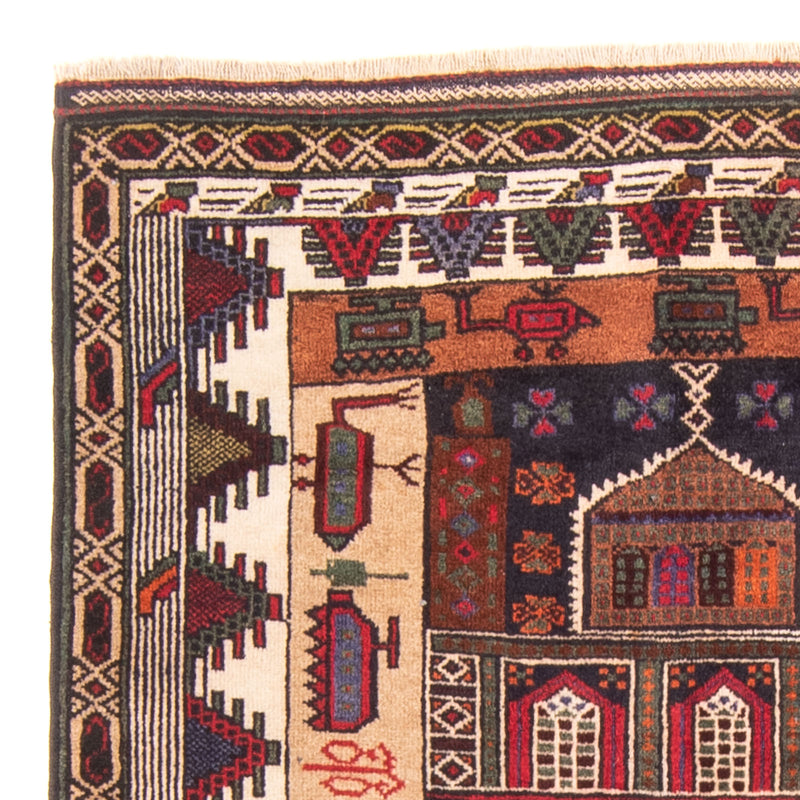 Baluch tapijt - Gebedskleed - 120 x 85 cm - donkerblauw