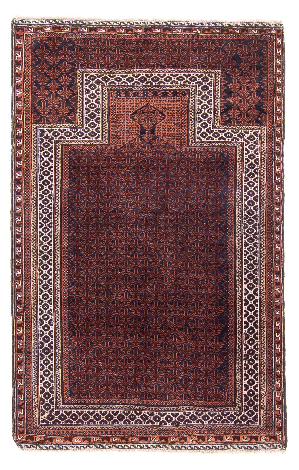 Baluch tapijt - Gebedskleed - 146 x 96 cm - donkerblauw