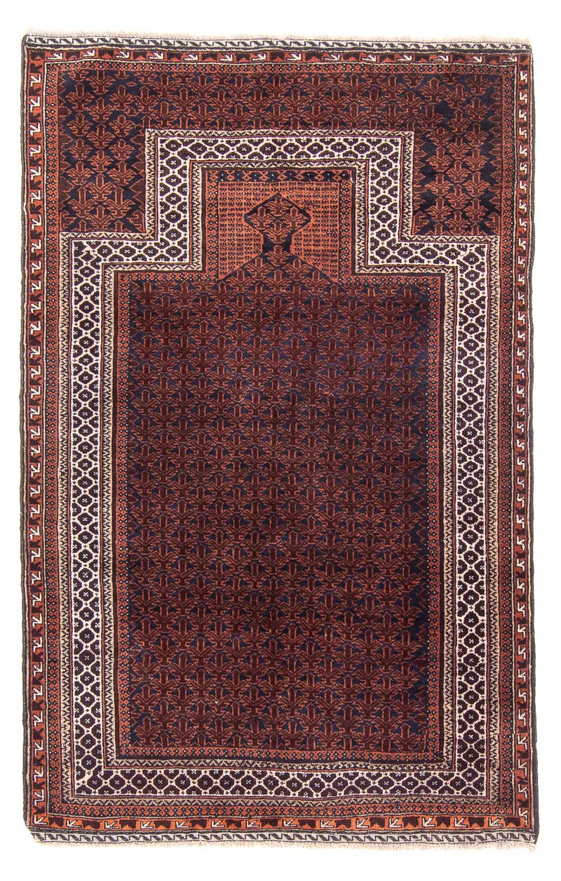 Baluch tapijt - Gebedskleed - 146 x 96 cm - donkerblauw