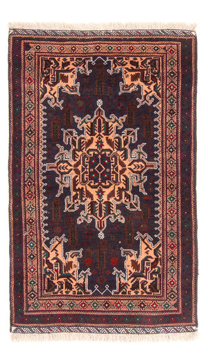 Baluch tapijt - 150 x 89 cm - donkerblauw