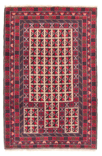 Baluch tapijt - Gebedskleed - 140 x 93 cm - beige