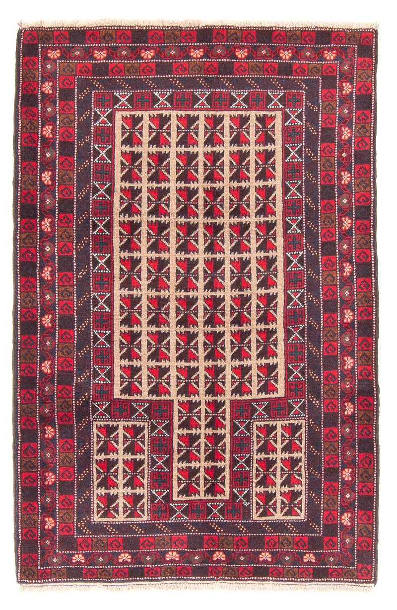 Baluch tapijt - Gebedskleed - 140 x 93 cm - beige