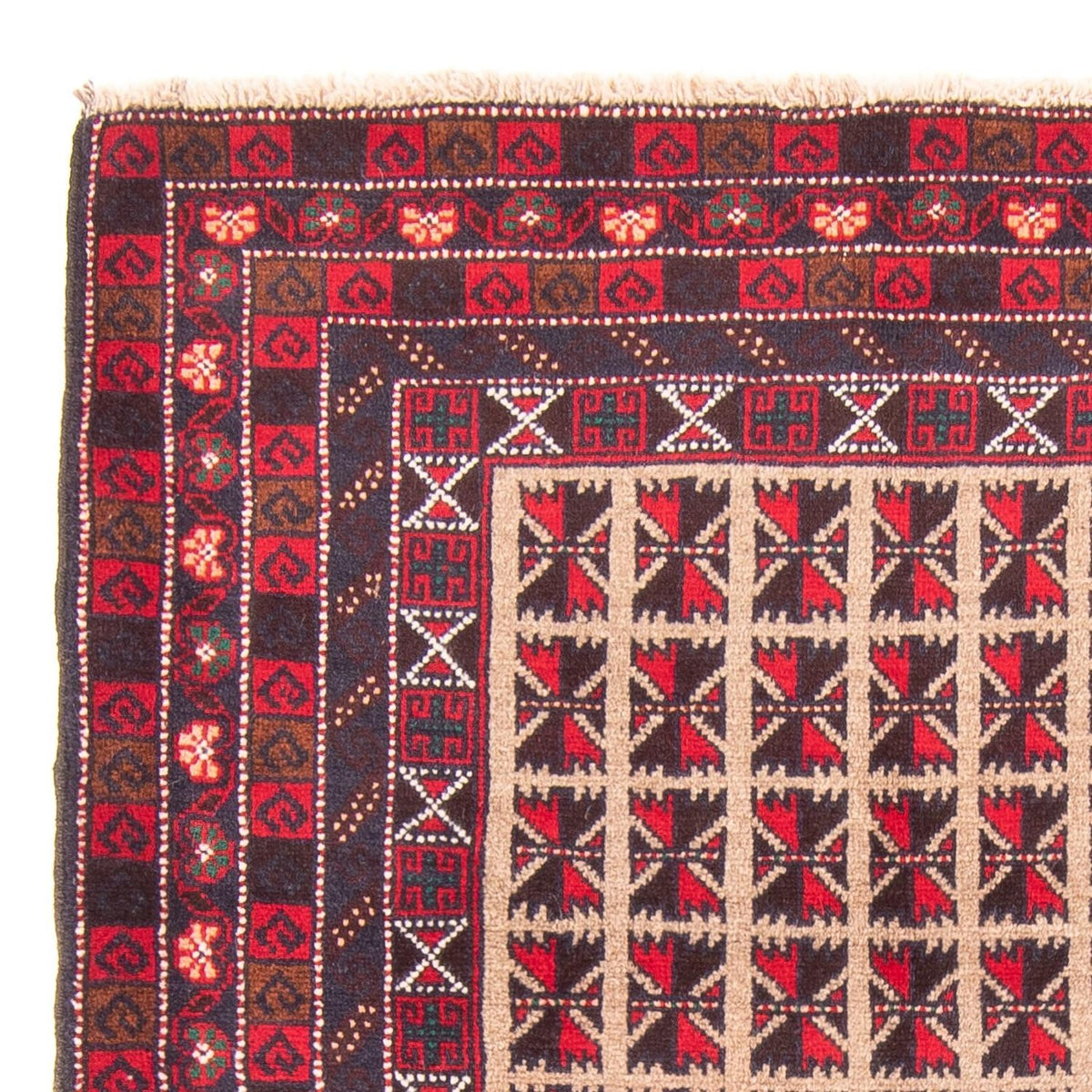Baluch tapijt - Gebedskleed - 140 x 93 cm - beige