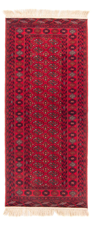Loper Afghaans tapijt - 200 x 80 cm - rood