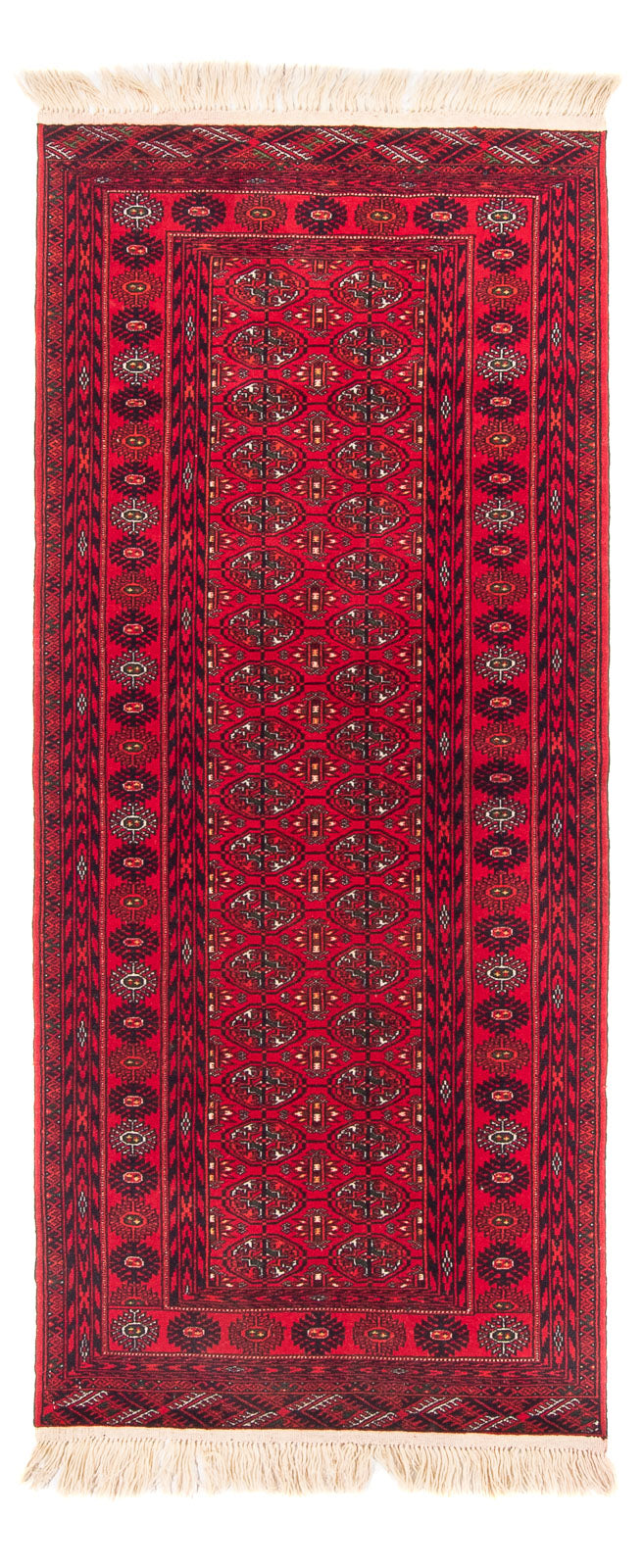 Loper Afghaans tapijt - 200 x 80 cm - rood