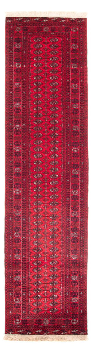 Loper Afghaans tapijt - Bukhara - 380 x 90 cm - rood