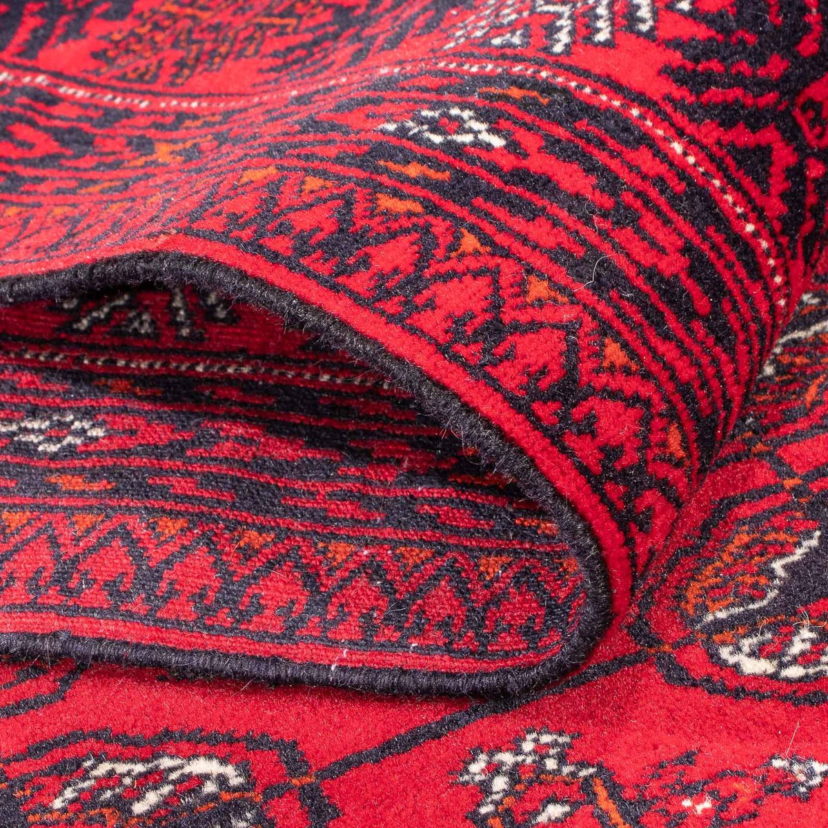Loper Afghaans tapijt - Bukhara - 377 x 90 cm - rood