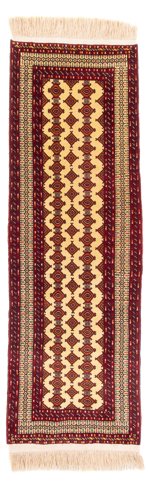 Loper Turkaman tapijt - 305 x 85 cm - beige
