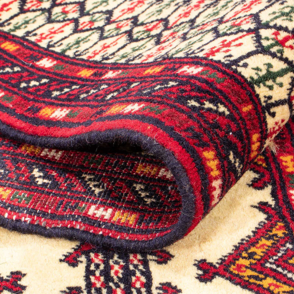 Loper Turkaman tapijt - 305 x 85 cm - beige