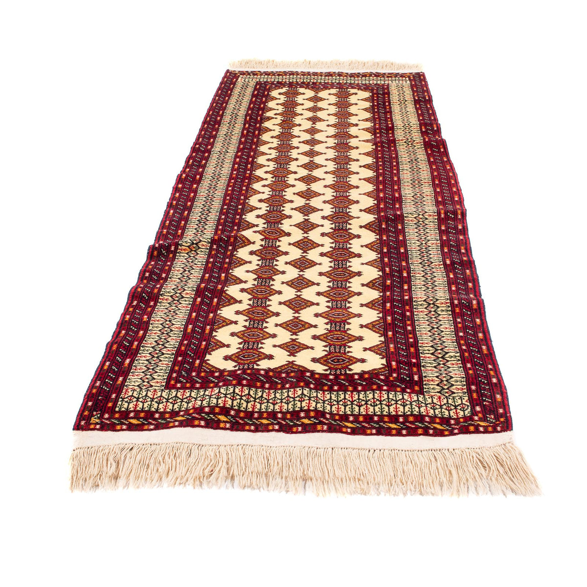Loper Turkaman tapijt - 305 x 85 cm - beige