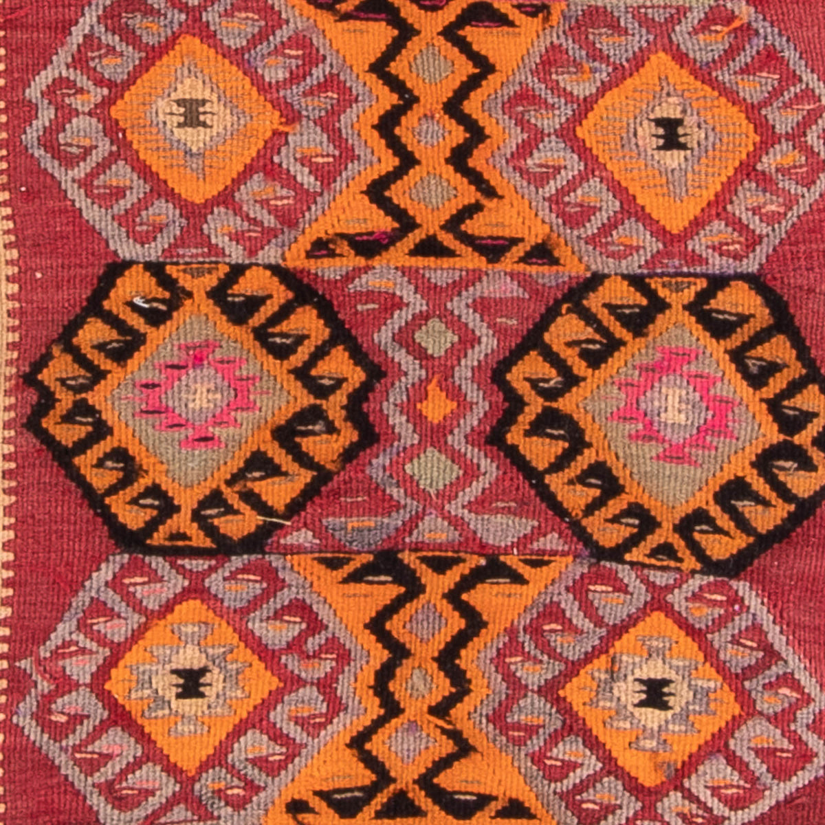 Loper Kelim tapijt - Oud - 374 x 129 cm - veelkleurig