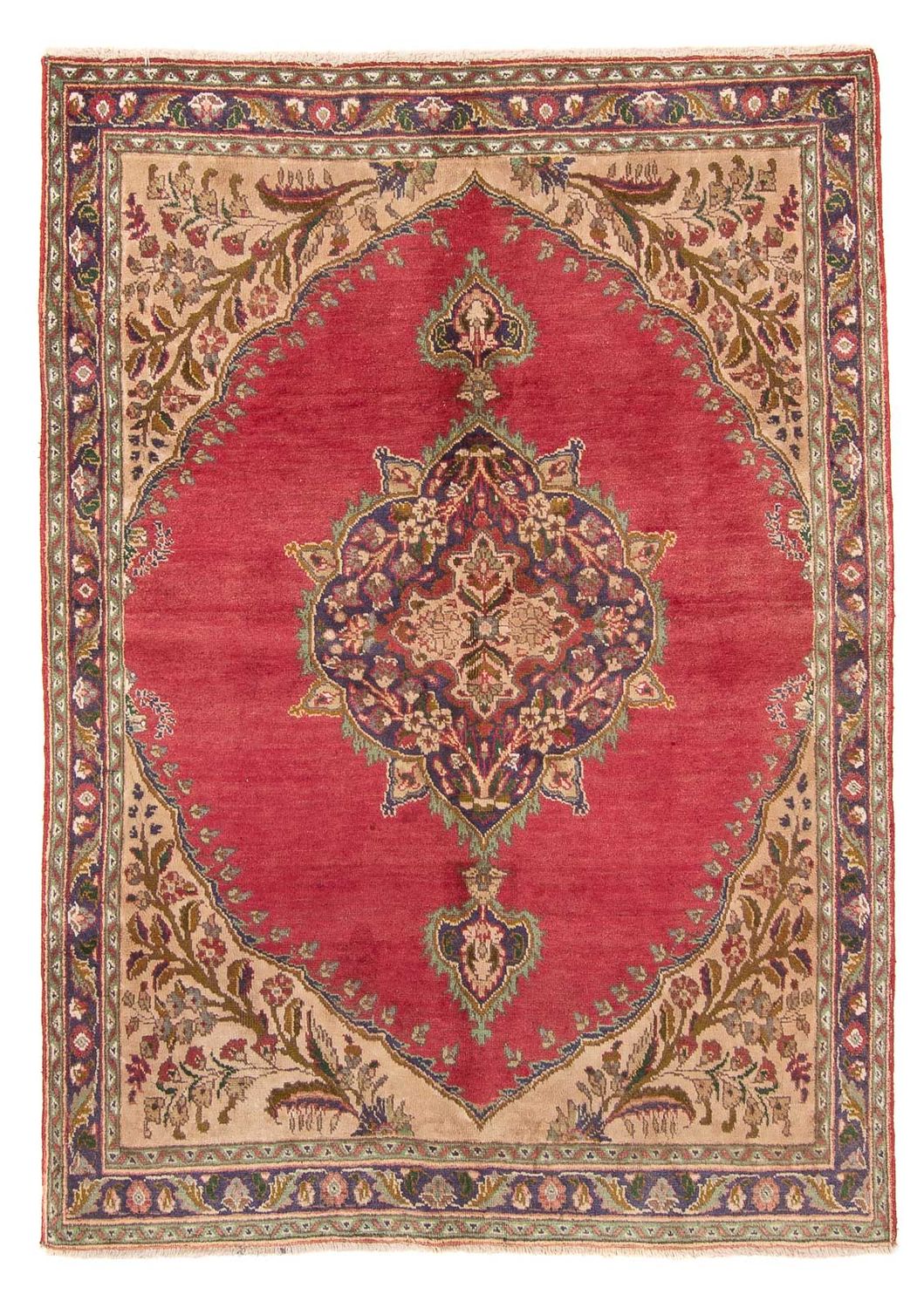 Perzisch tapijt - Tabriz - 203 x 145 cm - rood