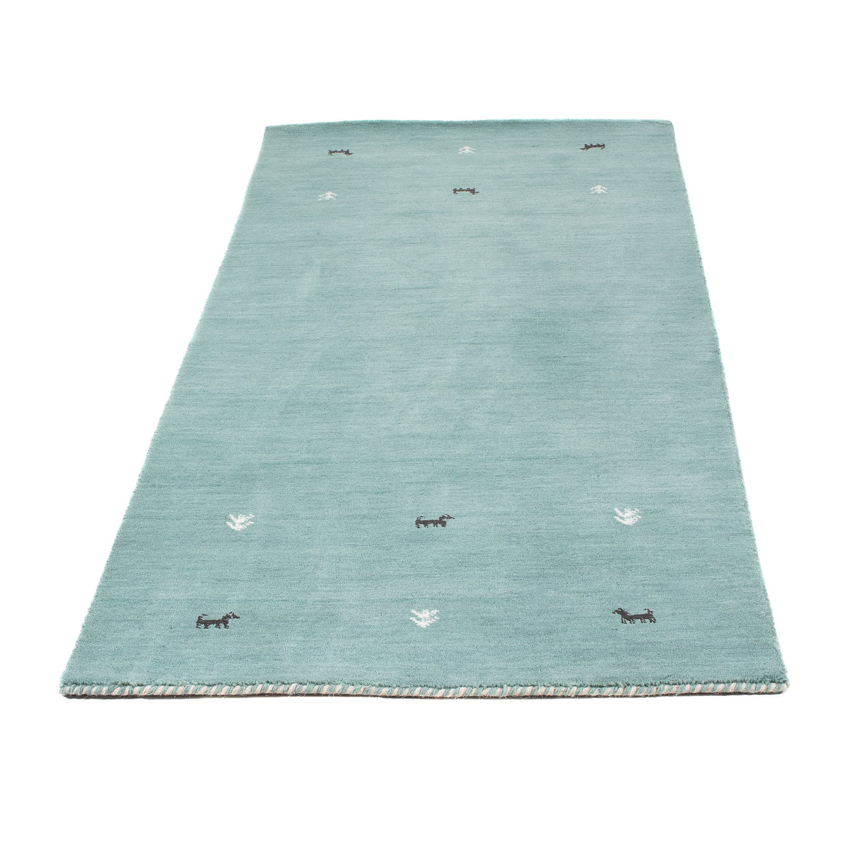 Loper Gabbeh Tapijt - Zacht - 200 x 75 cm - lichtblauw