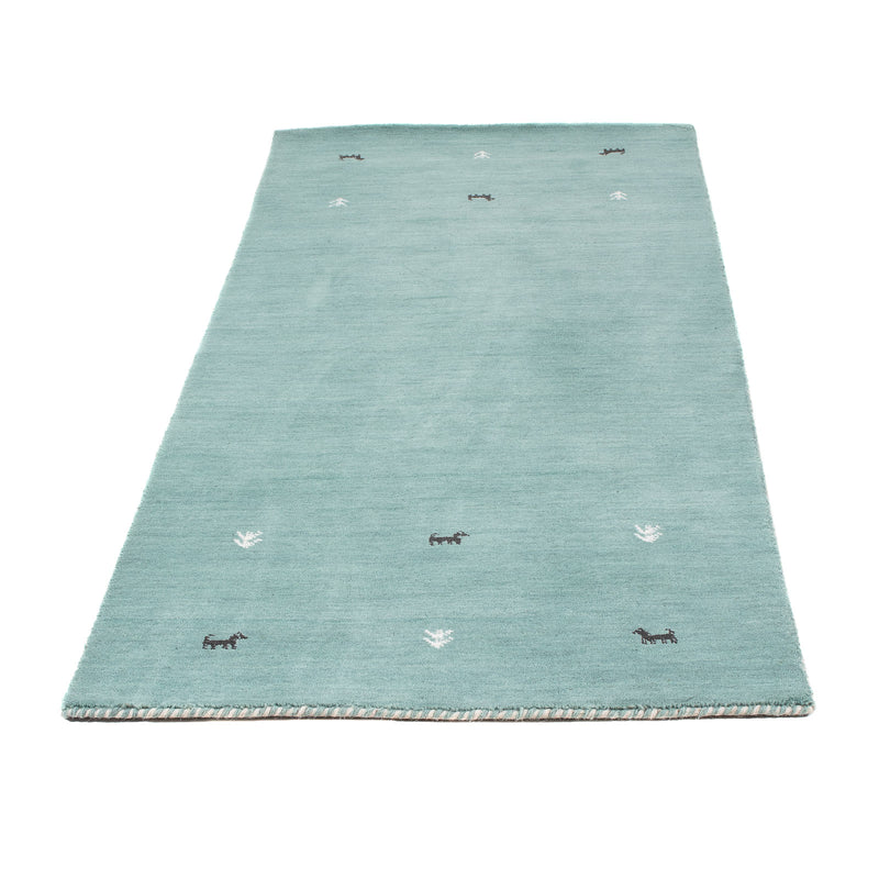 Loper Gabbeh Tapijt - Zacht - 200 x 75 cm - lichtblauw