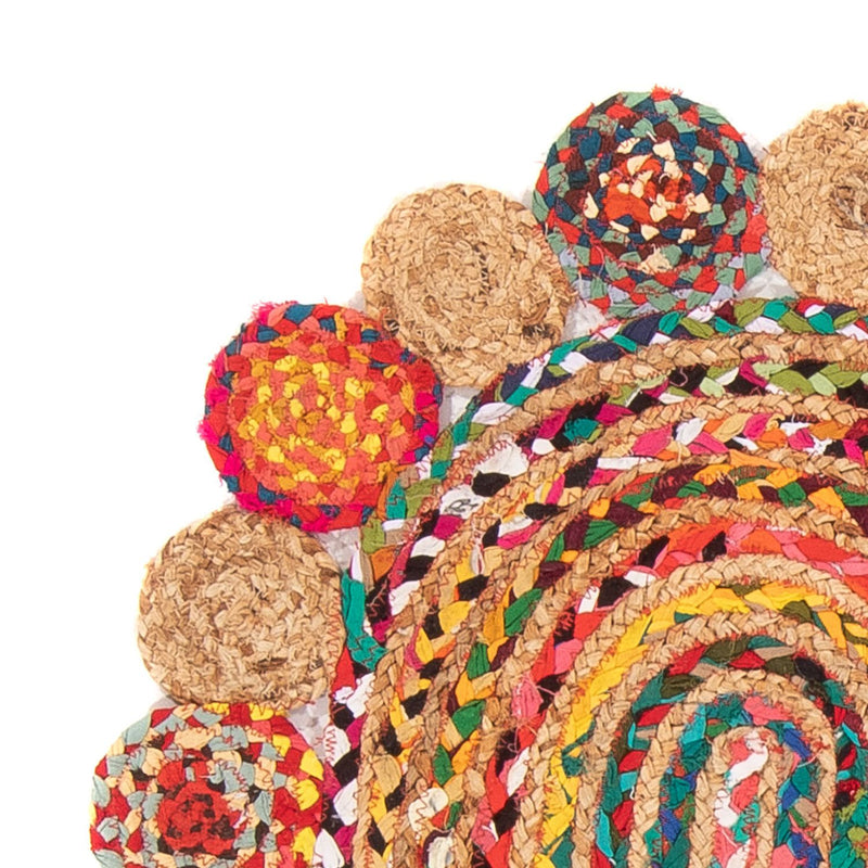 Sisal tapijt ovaal  - 91 x 61 cm - veelkleurig