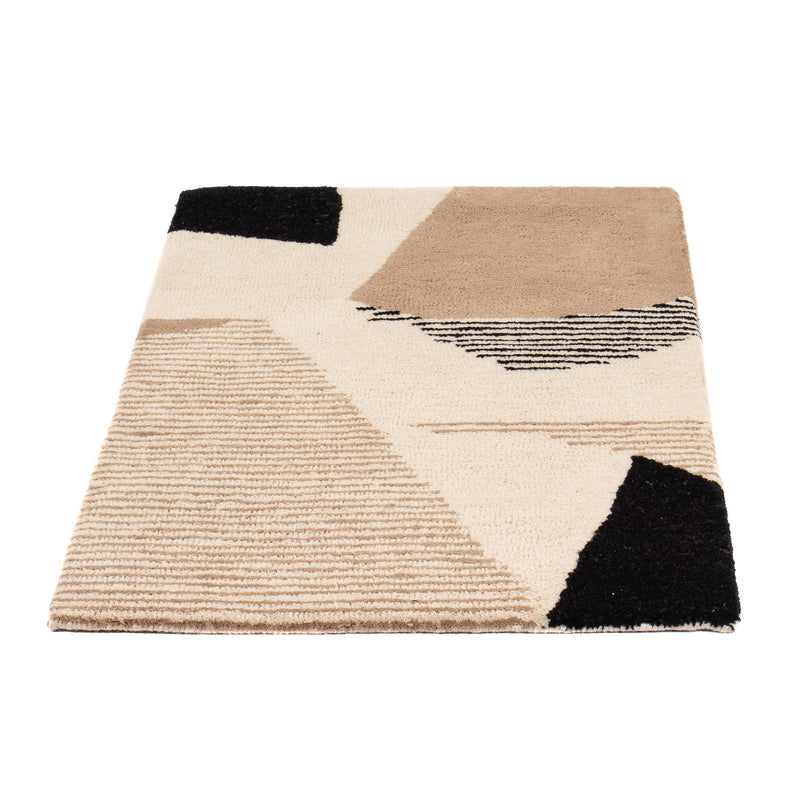 Wollen tapijt - 90 x 60 cm - beige