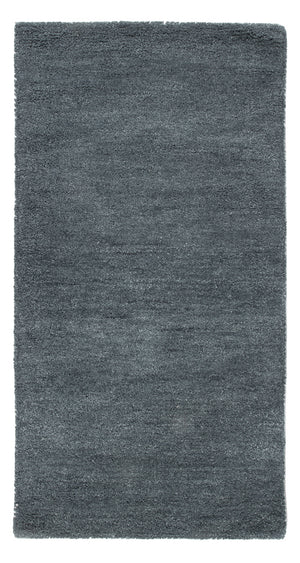 Wollen tapijt - 143 x 72 cm - benzine blauw