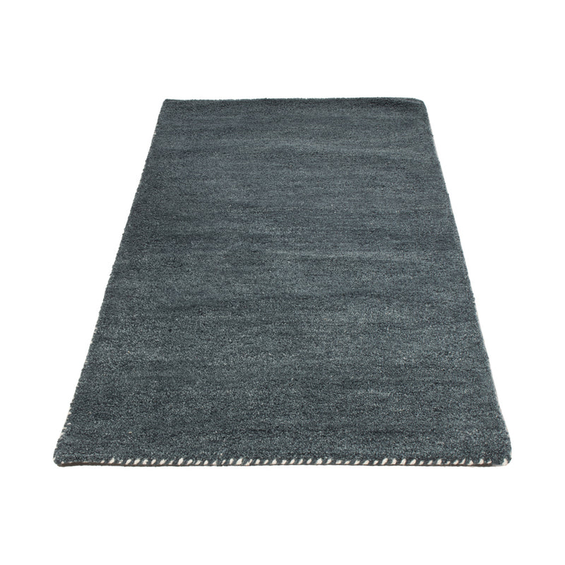 Wollen tapijt - 143 x 72 cm - benzine blauw