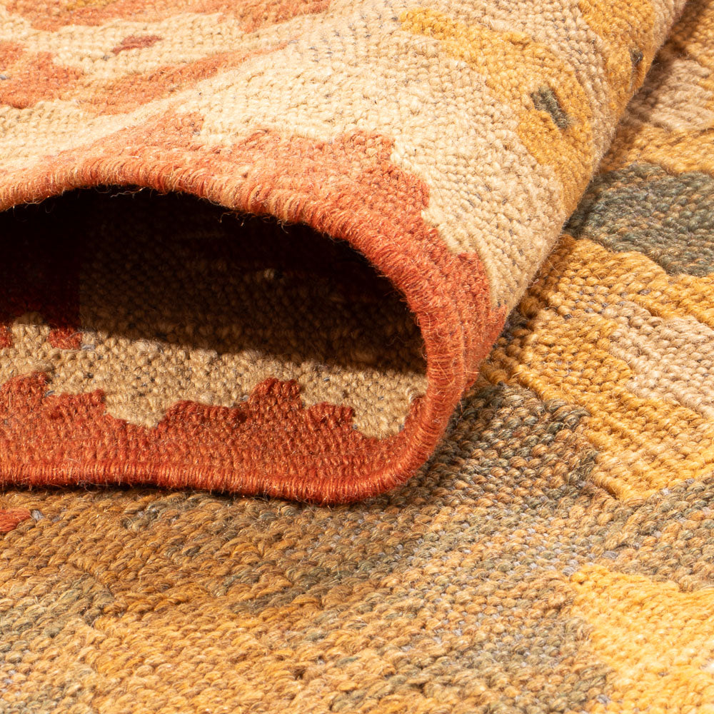 Loper Kelim tapijt - Splash - 315 x 95 cm - veelkleurig