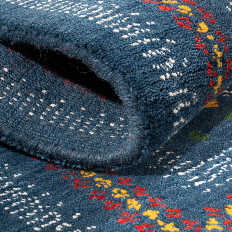 Gabbeh Tapijt - Loribaft Softy - 90 x 60 cm - blauw