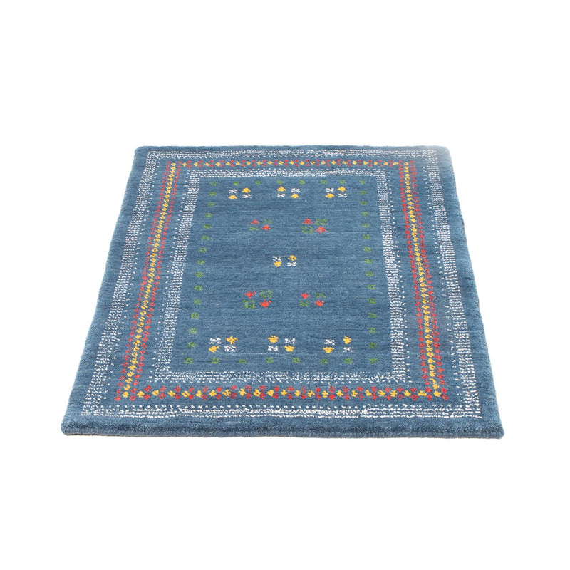 Gabbeh Tapijt - Loribaft Softy - 90 x 60 cm - blauw