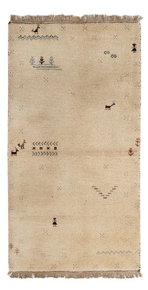 Gabbeh tapijt - Indus - 160 x 90 cm - beige
