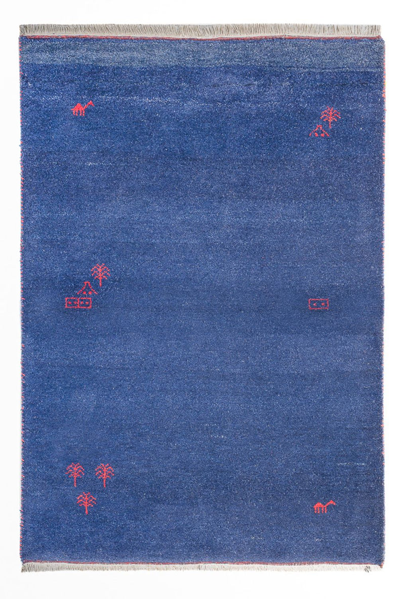 Gabbeh tapijt - Indus - 180 x 120 cm - donkerblauw